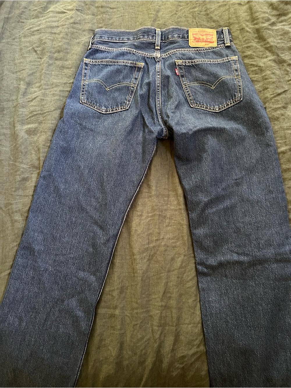 Levi's Men's Classic 555 Straight Leg Jeans in Dark Blue Denim